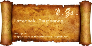 Marecsek Zsuzsanna névjegykártya